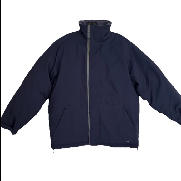Vintage Y2K Nike Heavyweight Down Filled Navy Jacket Small EUC - Picture 4 of 14